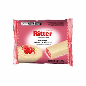 Barra de Cereal Morango e Cobertura Branca Ritter 60g 3 unidades