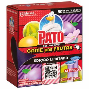 Conjunto com 2 Refis Gel Adesivo Pato Game das Frutas 38g