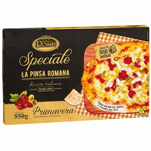 Pizza Primavera Congelada La Pinsa Romana Speciale Pastifício Rosin 550g