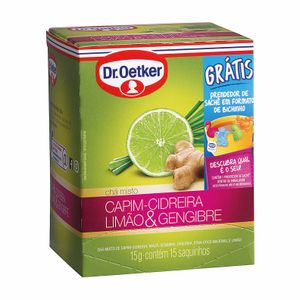 Chá Misto Capim-cidreira Limão e Gengibre Dr.Oetker 15 sachês