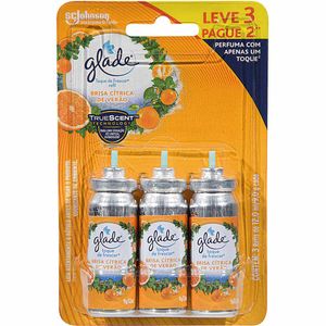 Conjunto com 3 Refis Toque de Frescor Brisa Cítrica de Verão Glade 12ml