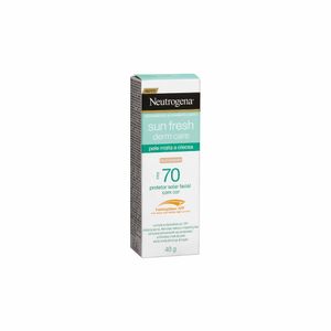 Protetor Solar Facial Neutrogena FPS70 Sun Fresh Derm Care Pele Morena, Mista e Oleosa 40g