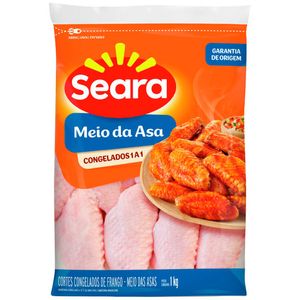 Meio da Asa de Frango Congelado IQF Seara 1kg