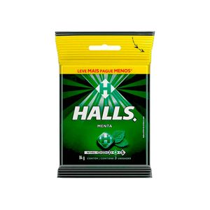 Bala Menta Halls 28g 3 unidades