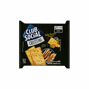 Biscoito Crostini Queijo Parmesão e Vegetais Club Social 80g