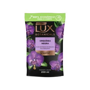 Sabonete Líquido Lux Botanicals Orquídea Negra Sachê refil 200ml