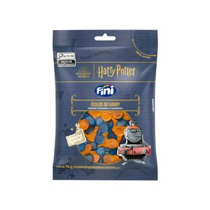 Bala de Gelatina Tangerina e Framboesa Harry Potter Óculos do Harry Fini 70g