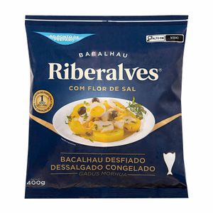 Bacalhau Desfiado Dessalgado com Flor de Sal Congelado Riberalves 400g