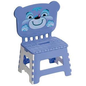 Cadeira Infantil de Plástico Dobrável Azul Marchand 46cm