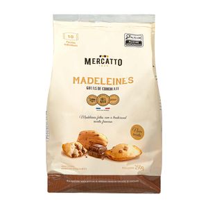 Madeleines Gotas de Chocolate Mercatto 250g