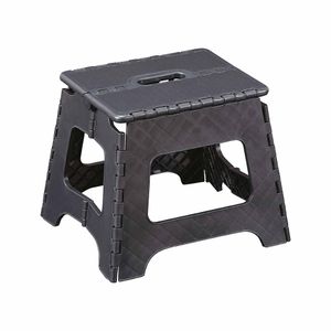 Banqueta Dobrável de Plástico Preto Marchand 26cm