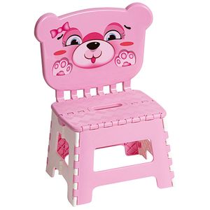 Cadeira Infantil de Plástico Dobrável Rosa Marchand 46cm