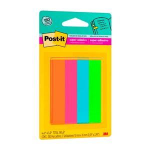 Conjunto com 4 Marcadores de Página de Papel Adesivo Colorido Post-it 3M 45 folhas