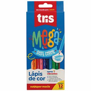 Lápis de Cor Mega Soft Color 12 Cores Tris