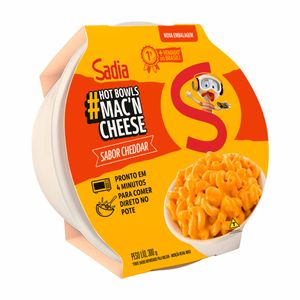 Macarrão com Cheddar Mac'n Cheese Hot Bowls Congelado Sadia 300g