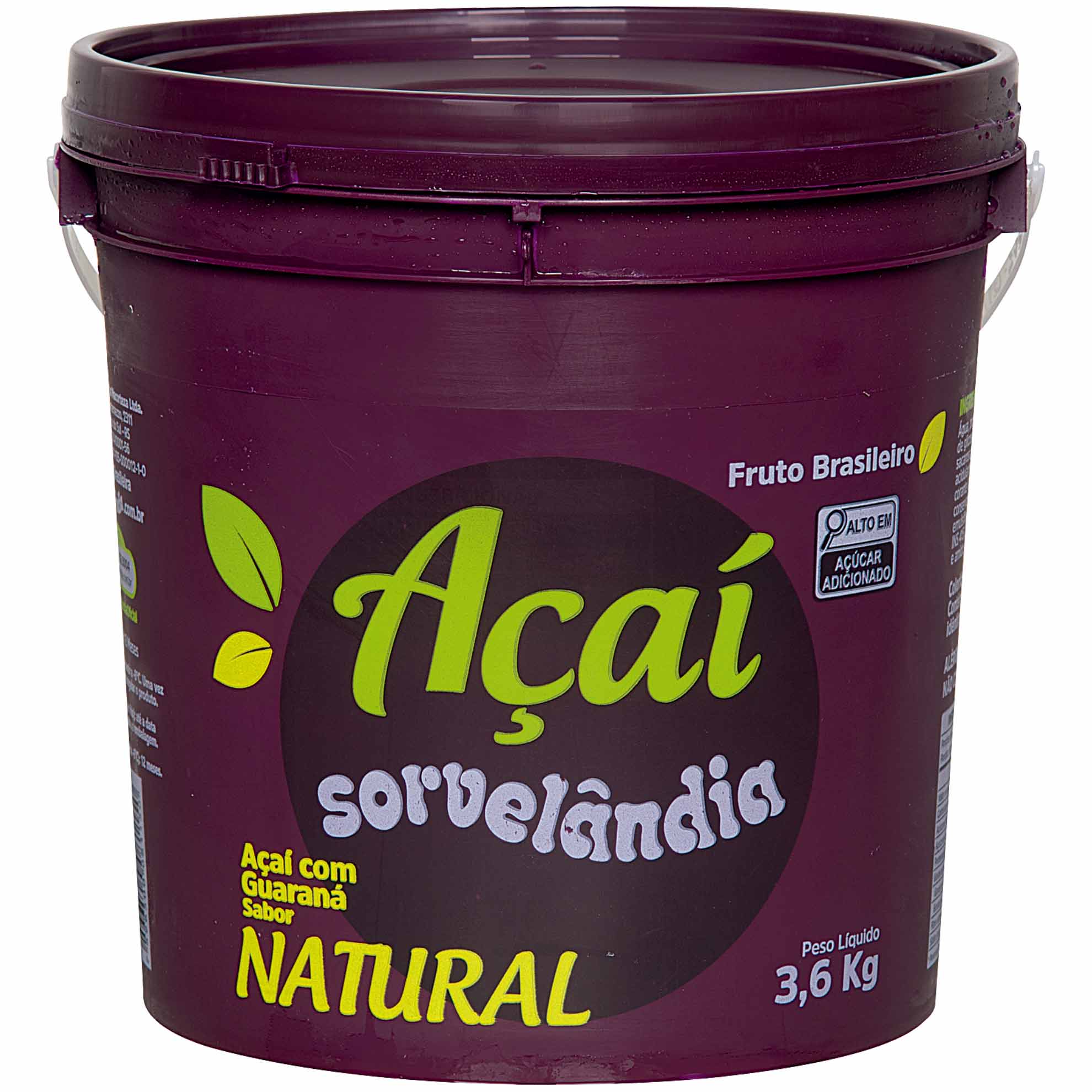 Açaí Natural com Guaraná Sorvelândia 3,6kg - Zaffari