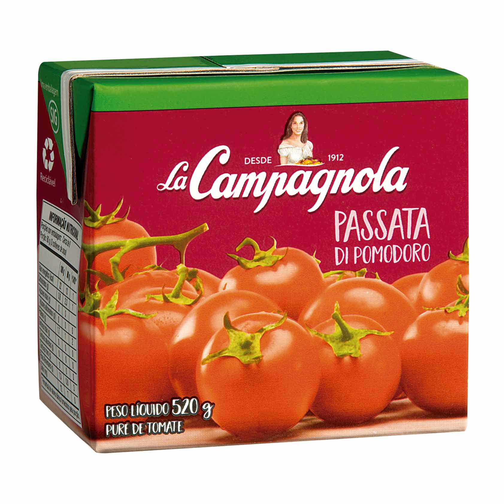 Passata de Tomate La Campagnola 520g - Zaffari Passata de Tomate La Campagnola 520g - Zaffari
