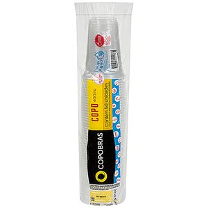 Copo Plástico Descartável Transparente 400ml Copobras 50 unidades