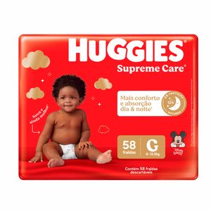 Fraldas Huggies Supreme Care G 58 unidades