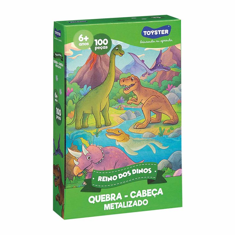 Quebra-Cabeca-Reino-dos-Dinos-Toyster-100-pecas-Zaffari-00