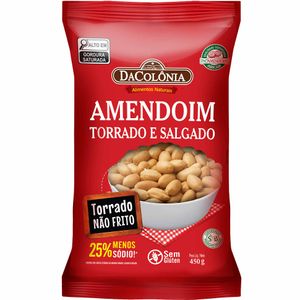 Amendoim DaColônia Torrado Salgado 450g