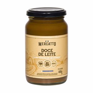 Doce de Leite Zero Adição de Açúcares Mercatto 440g
