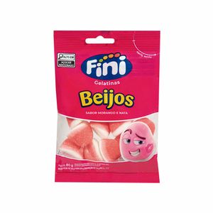 Bala de Gelatina Morango Beijos Fini 80g