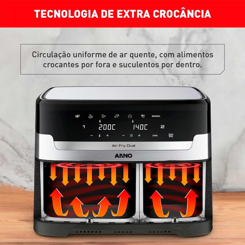 Fritadeira-Air-fryer-Arno-Dual-83-Litros-AFD2-220V-Zaffari-02