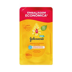 Sabonete Líquido de Glicerina Johnson's Baby Camomila Sachê Refil 180ml