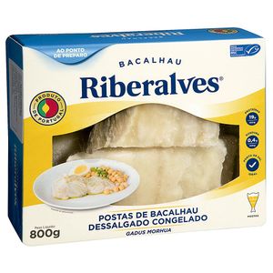 Posta de Bacalhau Dessalgado Congelado Riberalves 800g