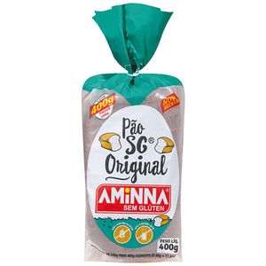 Pão de Forma Original sem Glúten Aminna 400g
