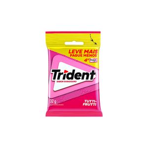 Goma de Mascar Tutti-frutti Trident com 4 unidades