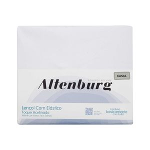 Lençol Casal com Elástico Branco Acetinado Altenburg