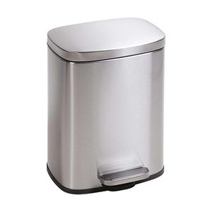 Lixeira com Pedal Multiúso Retangular 12 Litros Inox 981996 Marchand 28,5x38,5x24,5cm