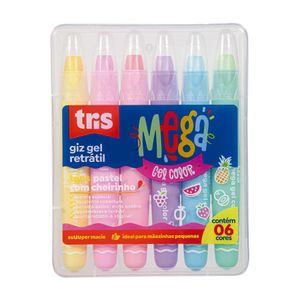 Giz em Gel Mega Color Retrátil  6 cores Tris