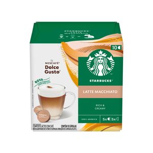 Cápsulas de Café Nescafé Dolce Gusto Starbucks Latte Macchiato 10 Unidades