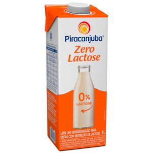 Leite UHT Semidesnatado Zero Lactose Piracanjuba 1 Litro