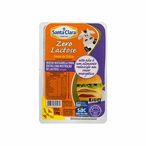 Queijo Mussarela Zero Lactose Fatiado Santa Clara 150g