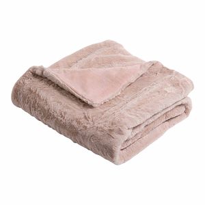 Manta Rosa Fake Fur Marchand 125x150cm