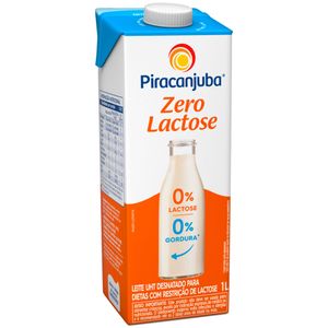 Leite UHT Desnatado Zero Lactose Piracanjuba 1 Litro