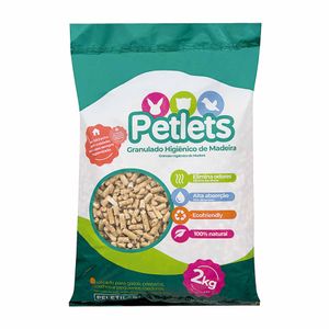 Granulado Higiênico de Madeira Petlets 2kg