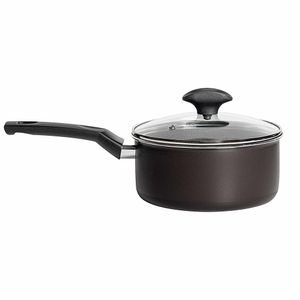Panela Antiaderente Alumínio com Tampa Amora 62118 Preto 18cm Multiflon
