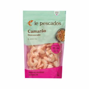 Camarão Congelado Cinza Cozido Descascado Médio 65/85 ie Pescados 300g