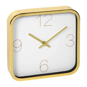 Relógio de Parede Quadrado Dourado 25cm Marchand