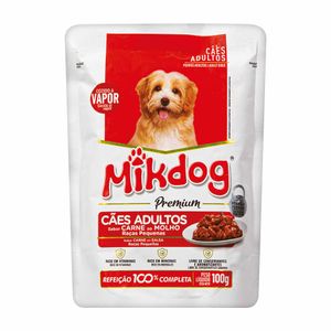 Ração Úmida para Cães Mikdog Premium Adultos Carne 100g