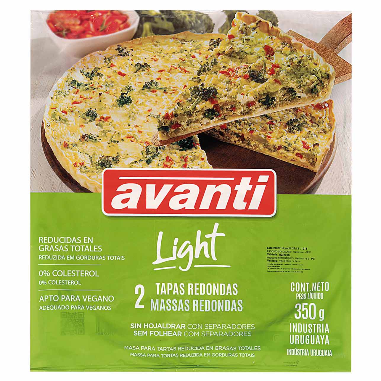Massa Redonda Light Avanti 350g