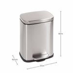 Lixeira-com-Pedal-Multiuso-Retangular-5-Litros-Inox-981995001-21x30x185cm-Zaffari-01