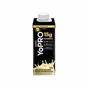 Bebida Láctea de Baunilha Zero Lactose 15g Proteínas YoPRO Danone 250ml