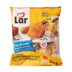 Filé de Coxa e Sobrecoxa de Frango Empanado Congelado Lar 700g
