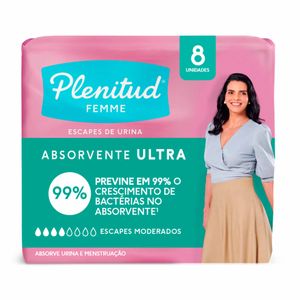 Absorvente Plenitud Femme Ultra sem Abas 8 unidades